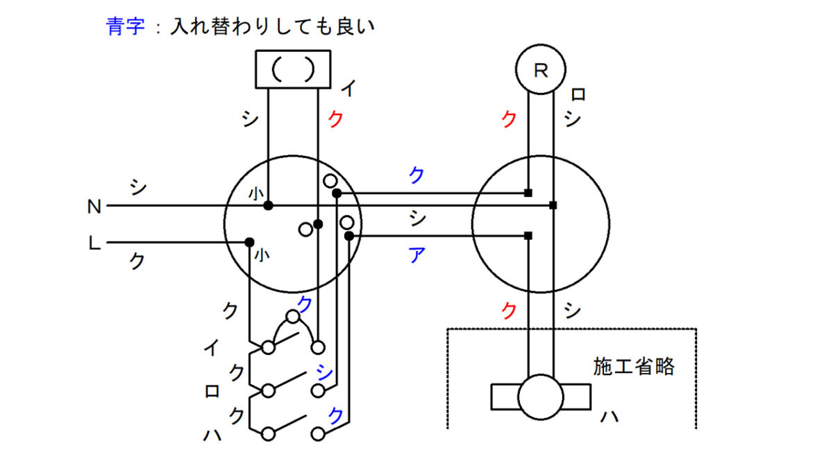 電線の色など細かな情報を記載
